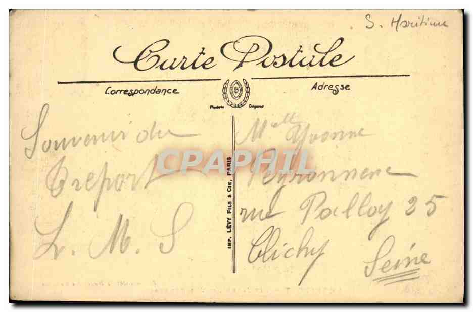 CPA Le Treport Les Jetees Vue Generale — Rückseite