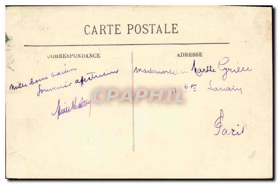 CPA Le Treport L Escalier de la Falaise — Rückseite