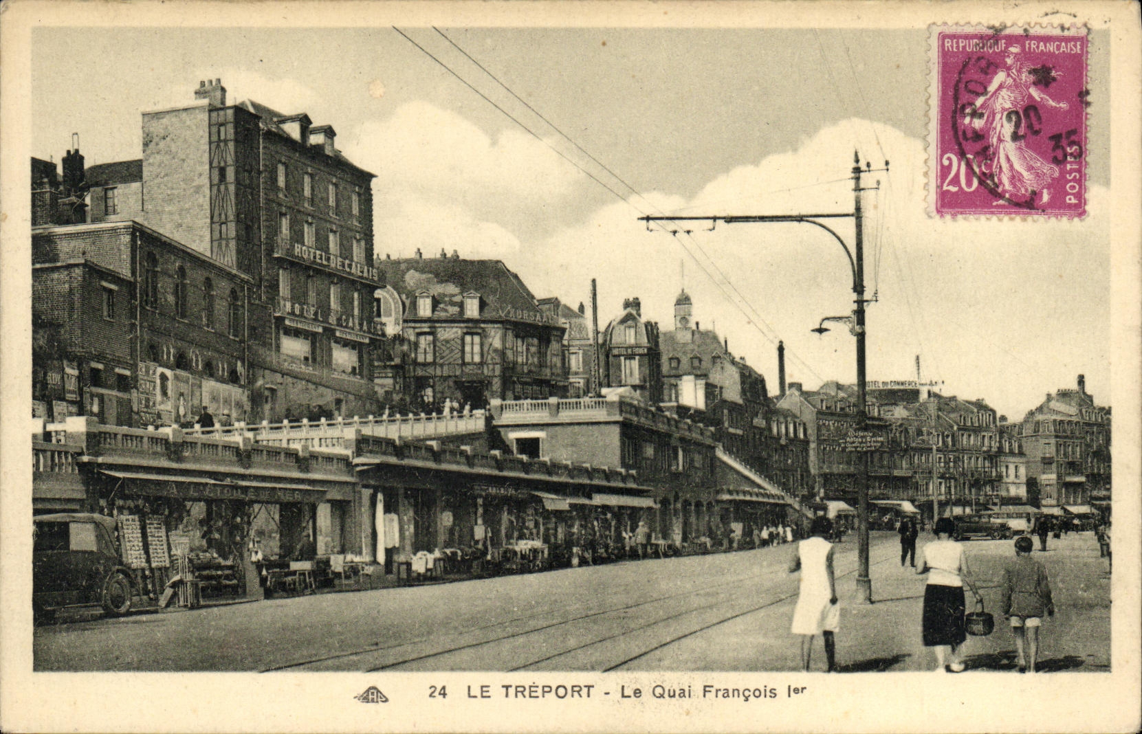 CPA Le Treport Le Quai Francois 1er