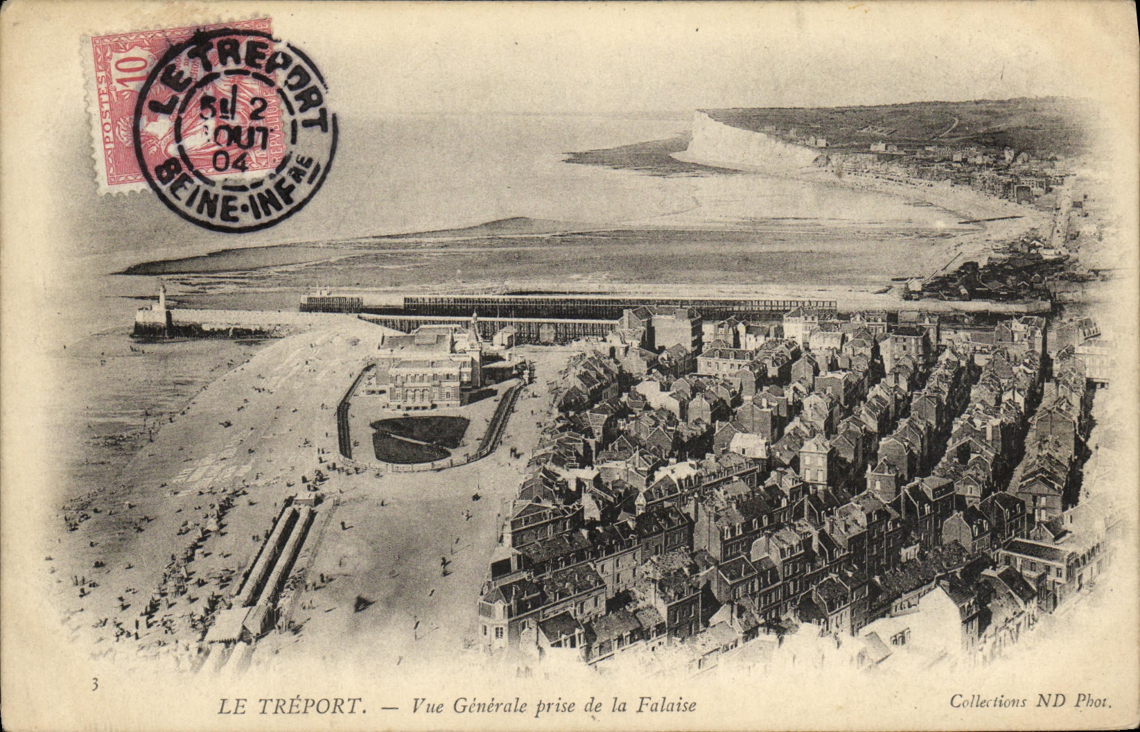 CPA Le Treport Vue Generale Prise de la Falaise