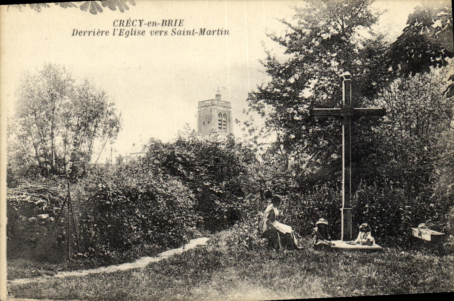CPA Crecy en Brie Derriere L Eglise Vers Saint Martin