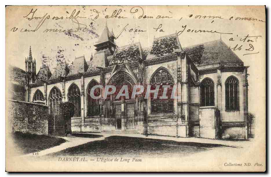 CPA Darnetal L Eglise De Long Paon