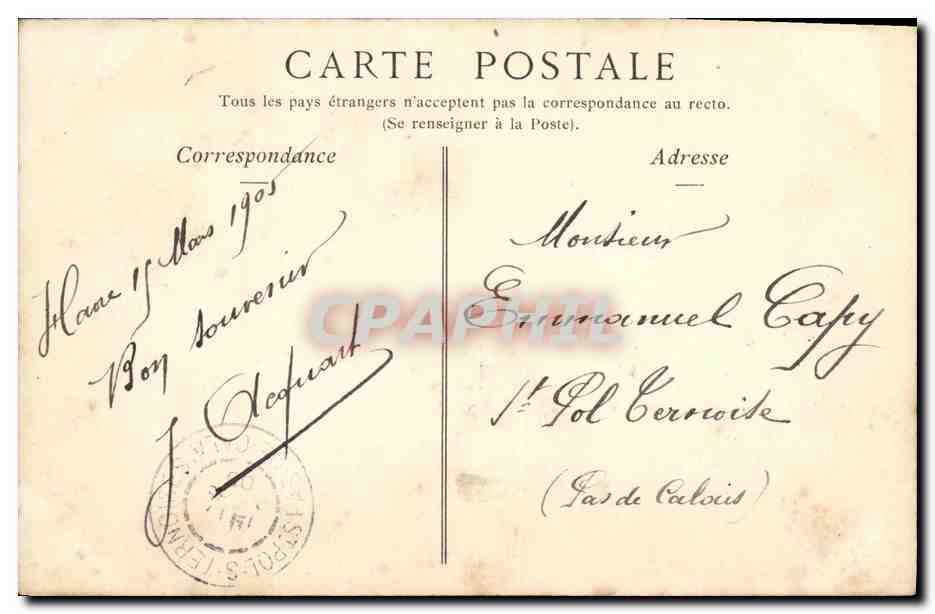 CPA Le Havre Entree du Port Bateaux — Rückseite