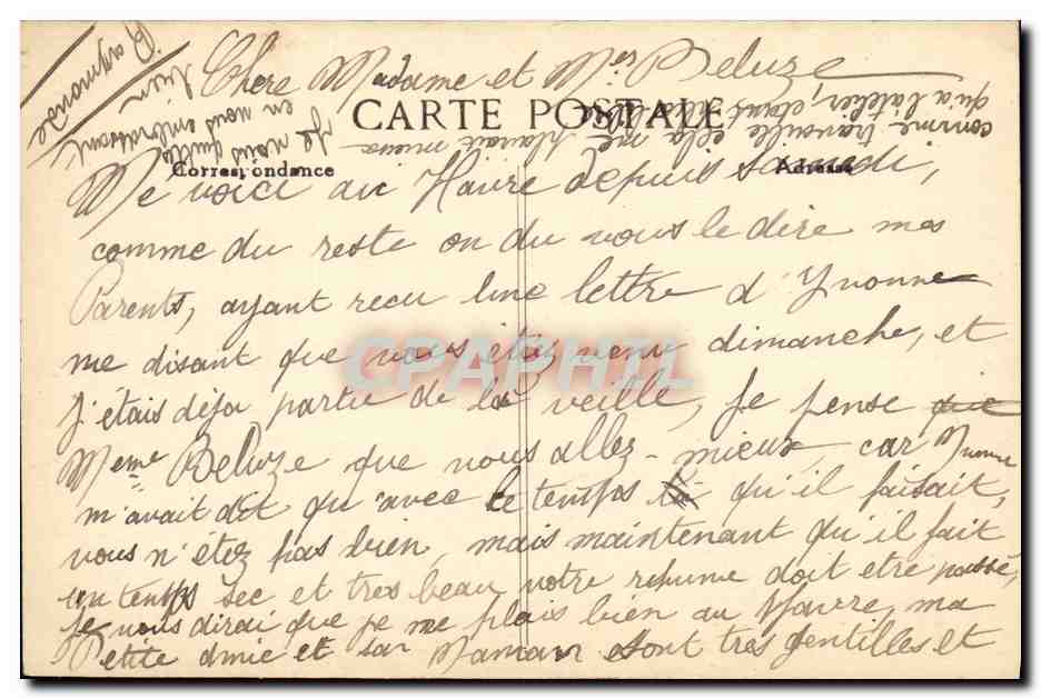 CPA Le Havre Panorama pris du pain de sucre — Rückseite