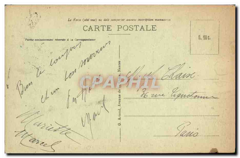 CPA Le Havre Le Bassin du Commerce et le Quai Georges V Bateau  — Rückseite