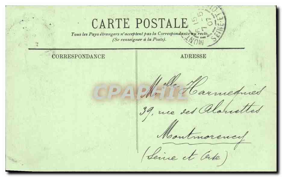 CPA Le Havre La Bourse et la Passerelle Bateaux — Rückseite