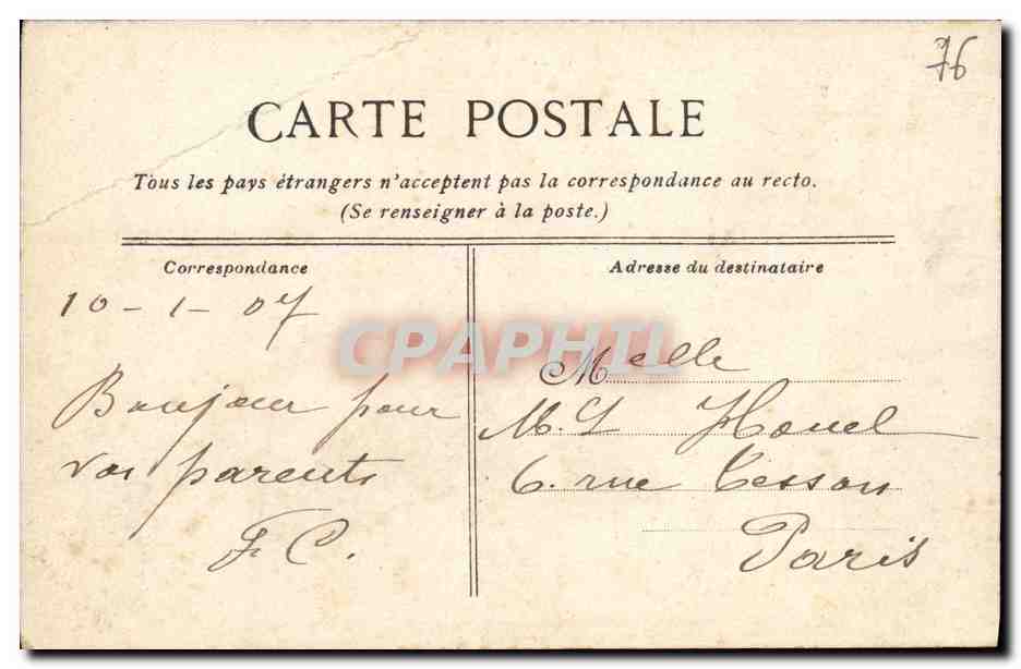 CPA Le Havre Un torpilleur dans les grands bassins  — Rückseite