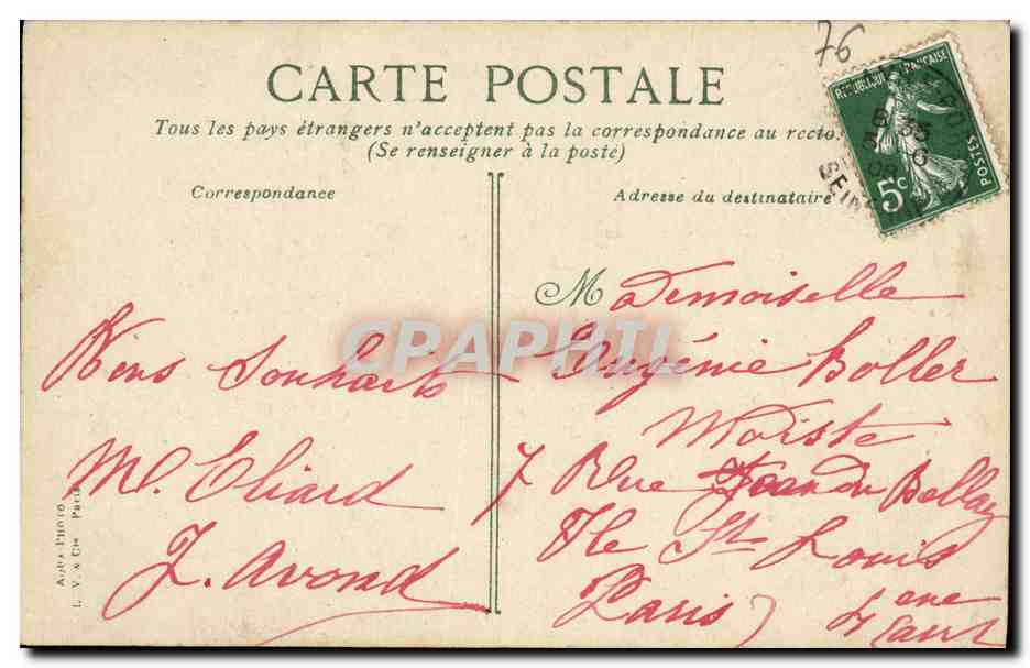 CPA Le Havre Sur la plage boulevard Maritime — Rückseite