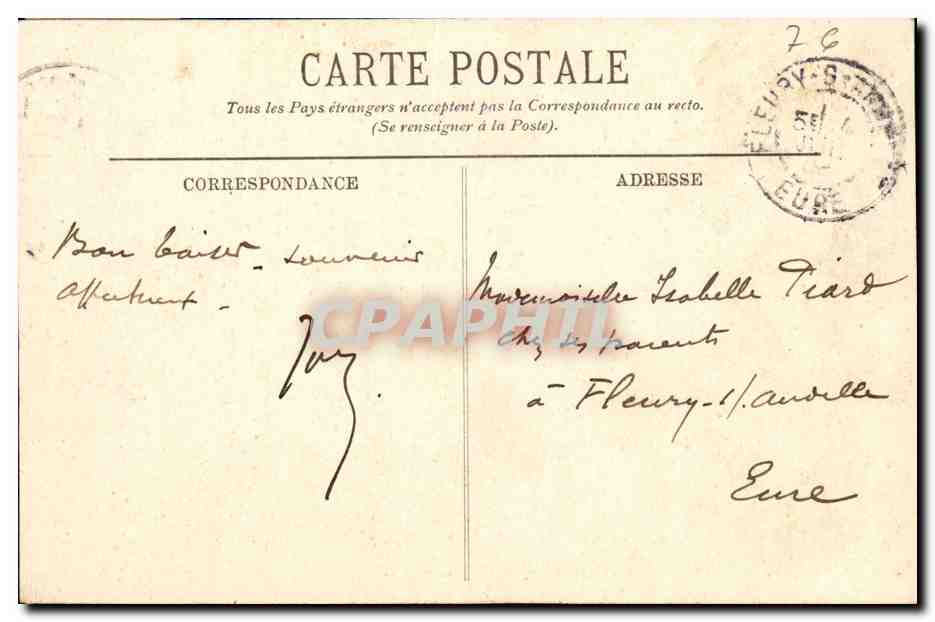 CPA Le Havre La Place Gambetta et le Theatre — Rückseite