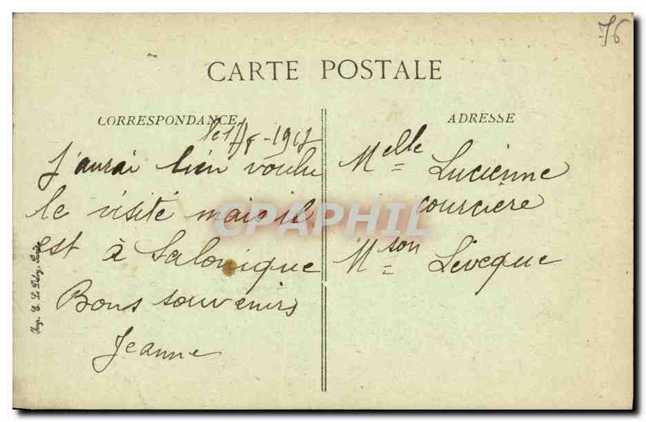 CPA Le Havre Le Transatlantique France Bateau  — Rückseite
