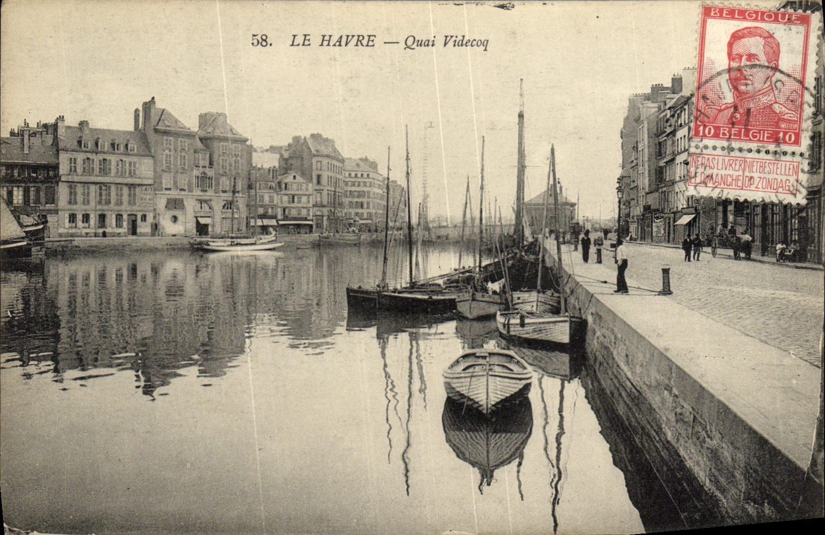 CPA Le Havre Quai Videcoq Bateaux
