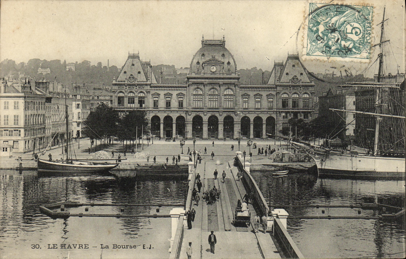 CPA Le Havre La Bourse Bateau Voilier 