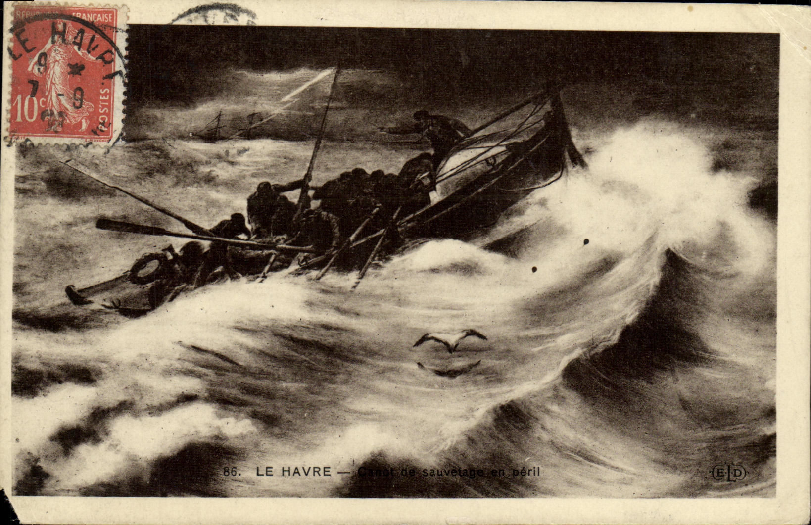 CPA Le Havre Canot de sauvetage en peril Bateau 