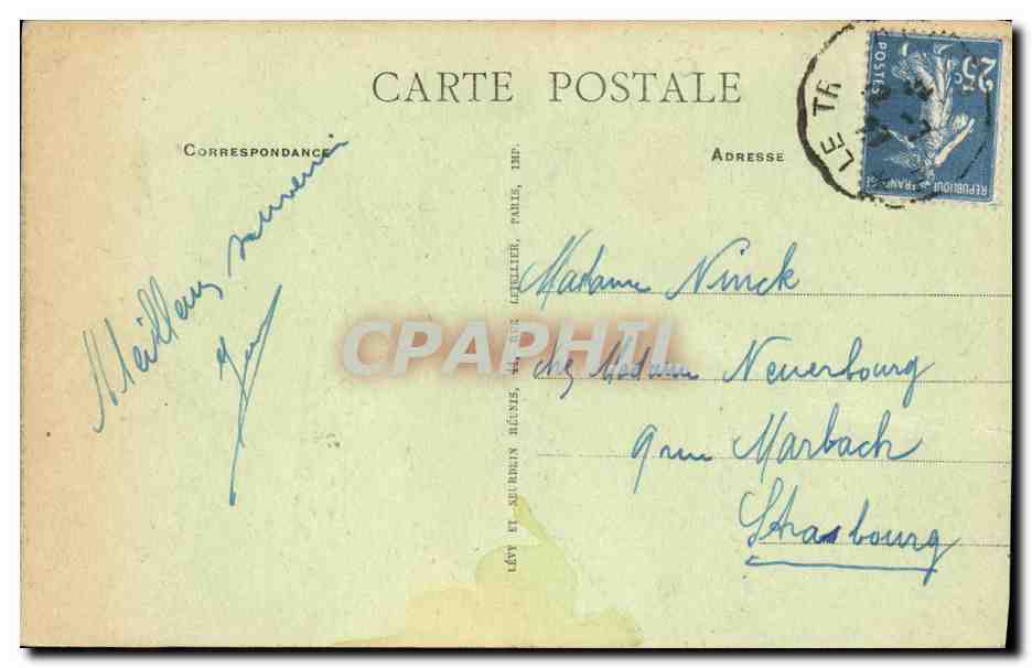 CPA Le Treport Vue Generale Prise des Terrasses — Rückseite