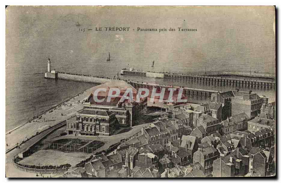 CPA Le Treport Panorama Pris des Terrasses