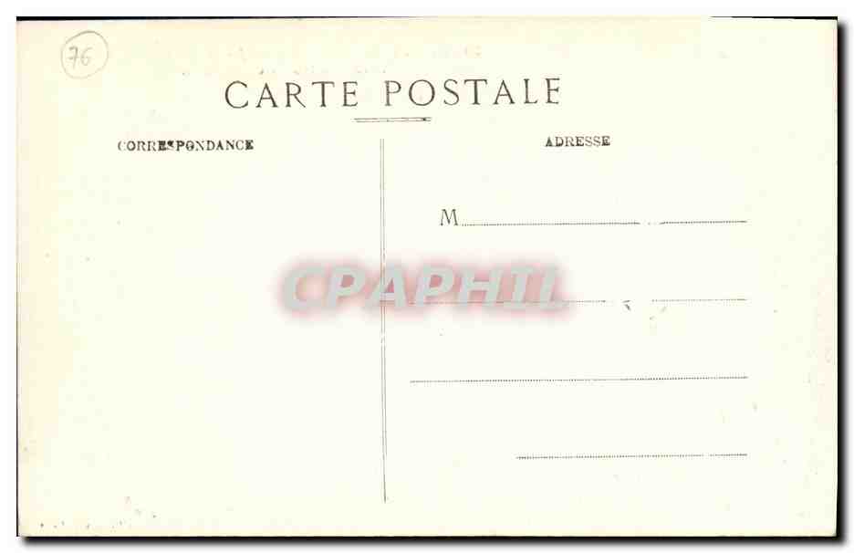 CPA Le Treport Les Terrasses Pres Trianon Hotel et le Paon — Rückseite