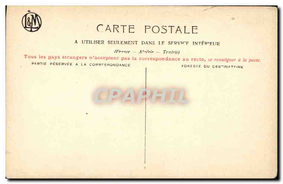 CPA Le Treport Le Mont Huon — Rückseite