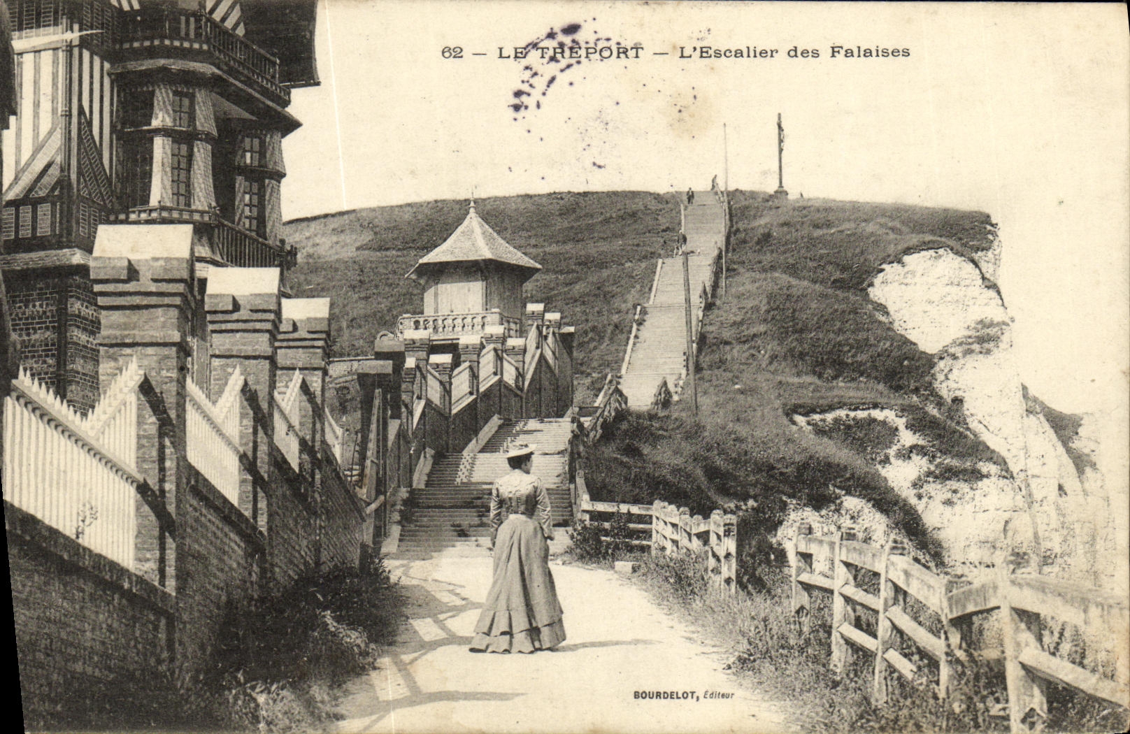 CPA Le Treport L Escaller des Falaises