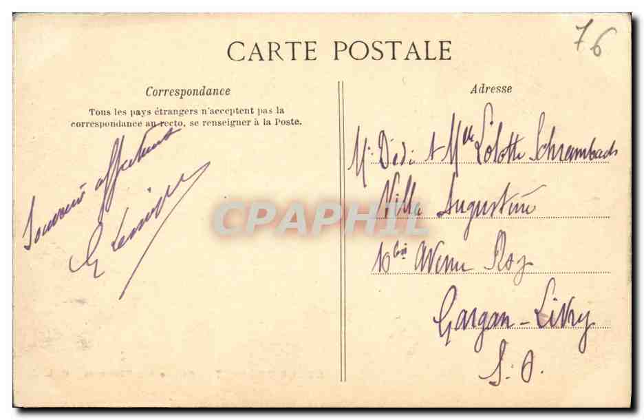 CPA Le Treport Entree des Pecheurs Bateaux  — Rückseite