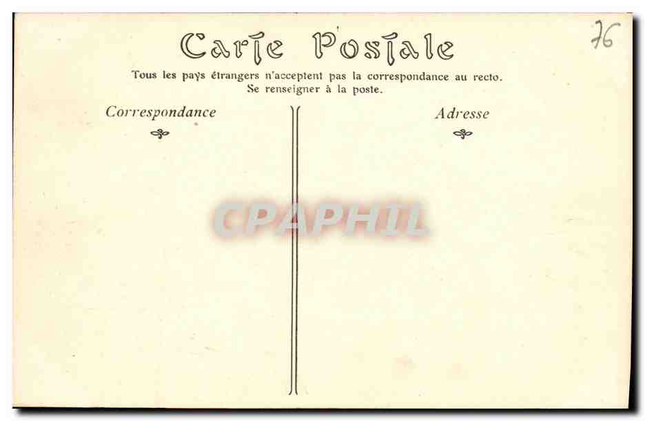CPA Le Treport Le Quai Francois 1er et L Eglise — Rückseite