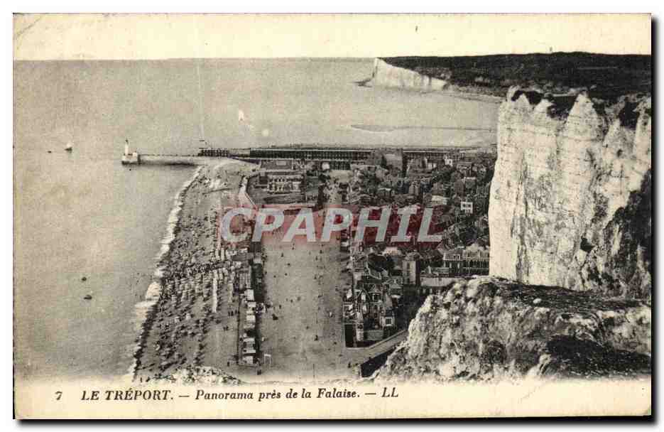 CPA Le Treport Panorama Pres de La Falaise