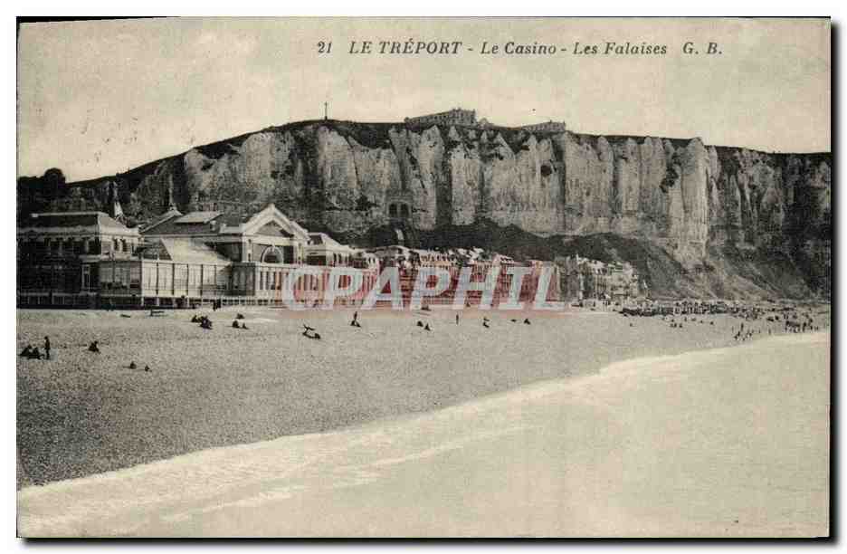 CPA Le Treport Le Casino Les Falaises