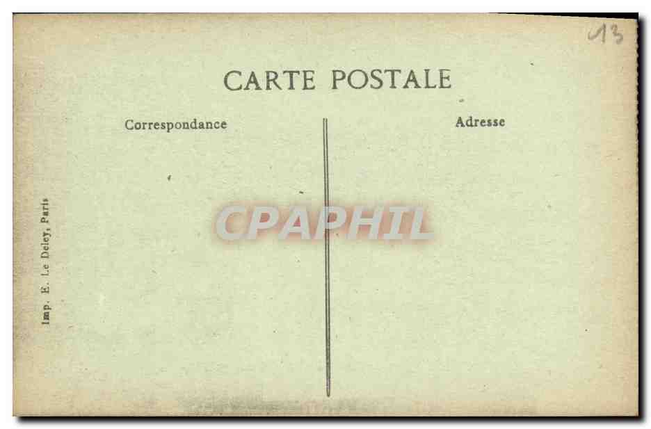 CPA Les Baux L Hotel de Ville et le Rue Porte Eygieres — Verso