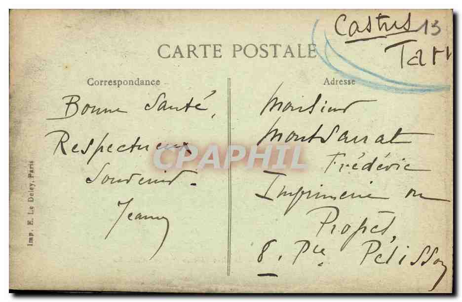 CPA Les Baux Le Vieux Chateu et Saint Catherine — Rückseite