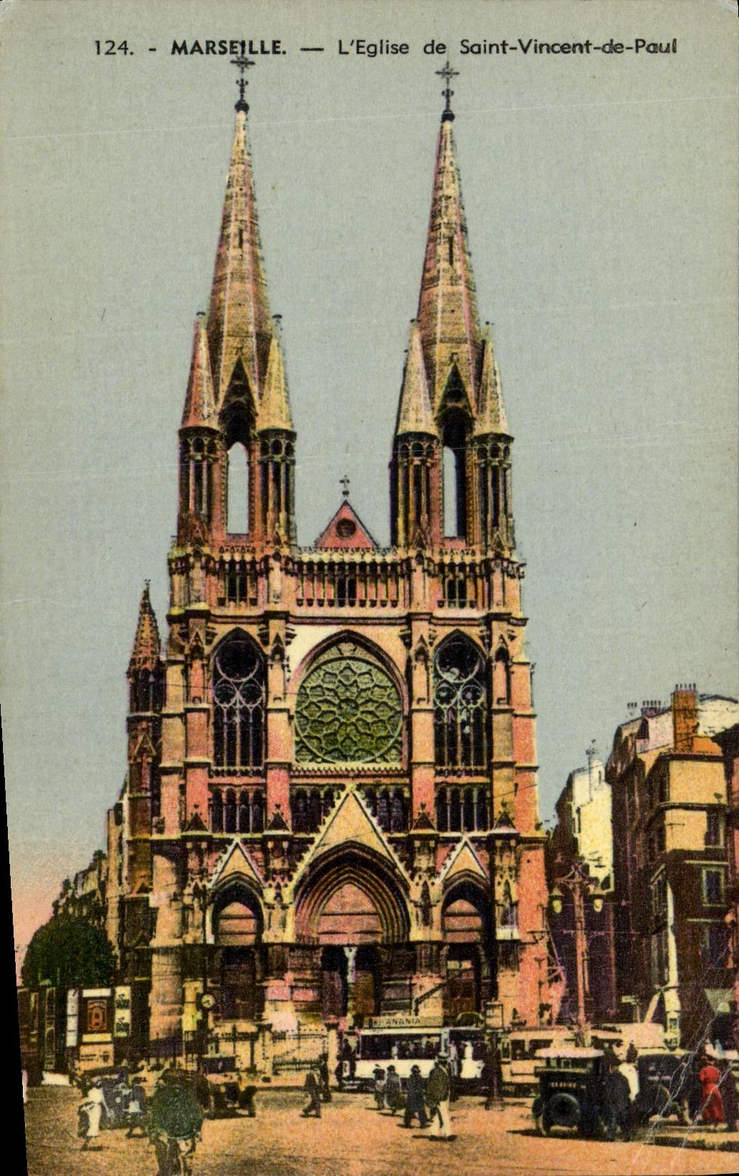 CPA Marseille L Eglise de Saint Vincent de Paul