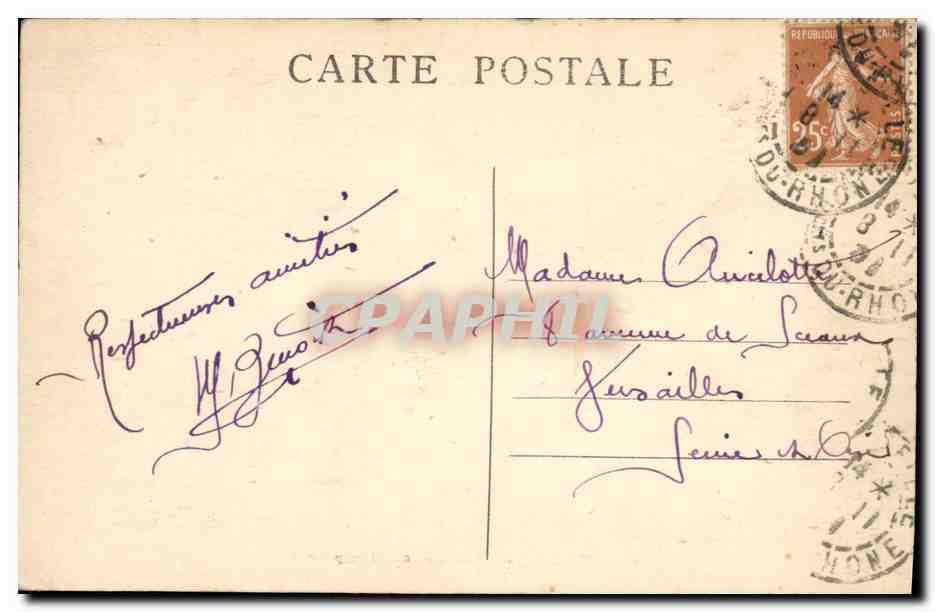 CPA Marseille La palais Longchamp — Rückseite