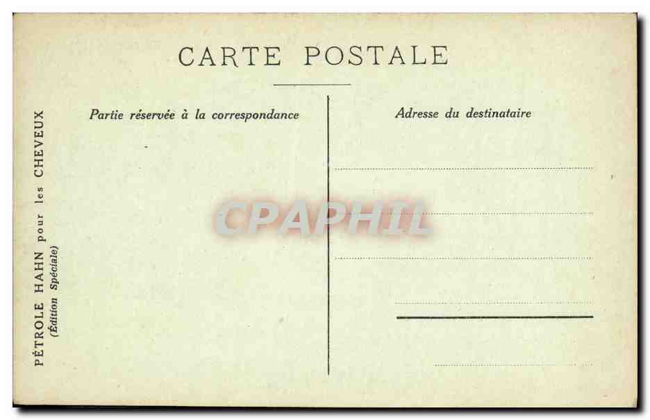CPA Marseille Le Vieux Port et Pont a transbordeur Petrole Hahn Tresor des cheveux — Verso