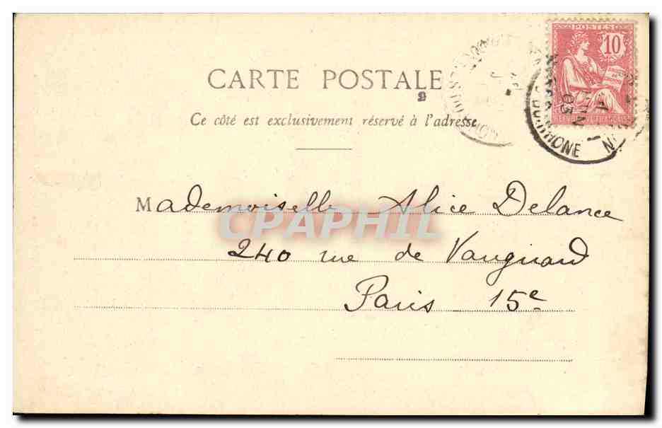 CPA Tarascon Portique et Clocher de L Eglise Ste Marthe — Rückseite
