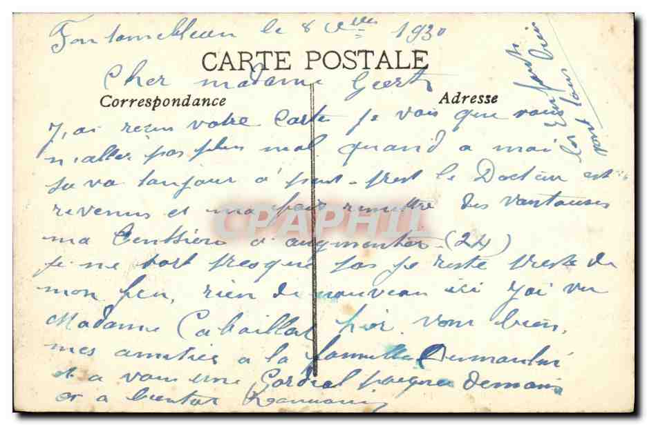 CPA Marseille Le Chateau d If Bateau — Rückseite