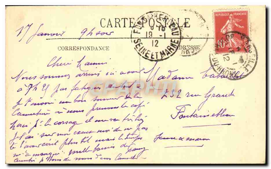 CPA Marseille Bassins et quais de la Joliette Bateaux — Verso
