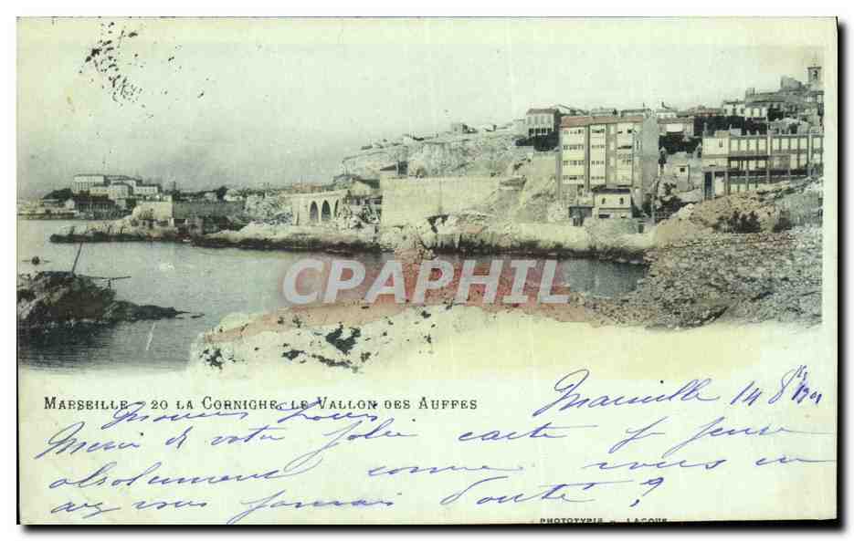 CPA Marseille La Corniche Le Vallon Des Auffes