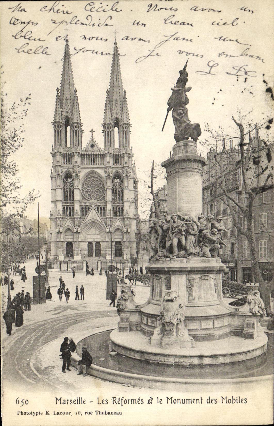 CPA Marseille Les Reformes le Monument des mobiles