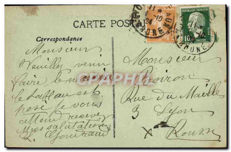CPA Marseille Le Prado Vu de la Plage Tramways — Rückseite