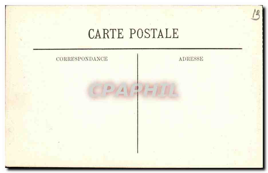 CPA Marseille Square de la Bourse et Mopnument de Pierre Puget — Rückseite
