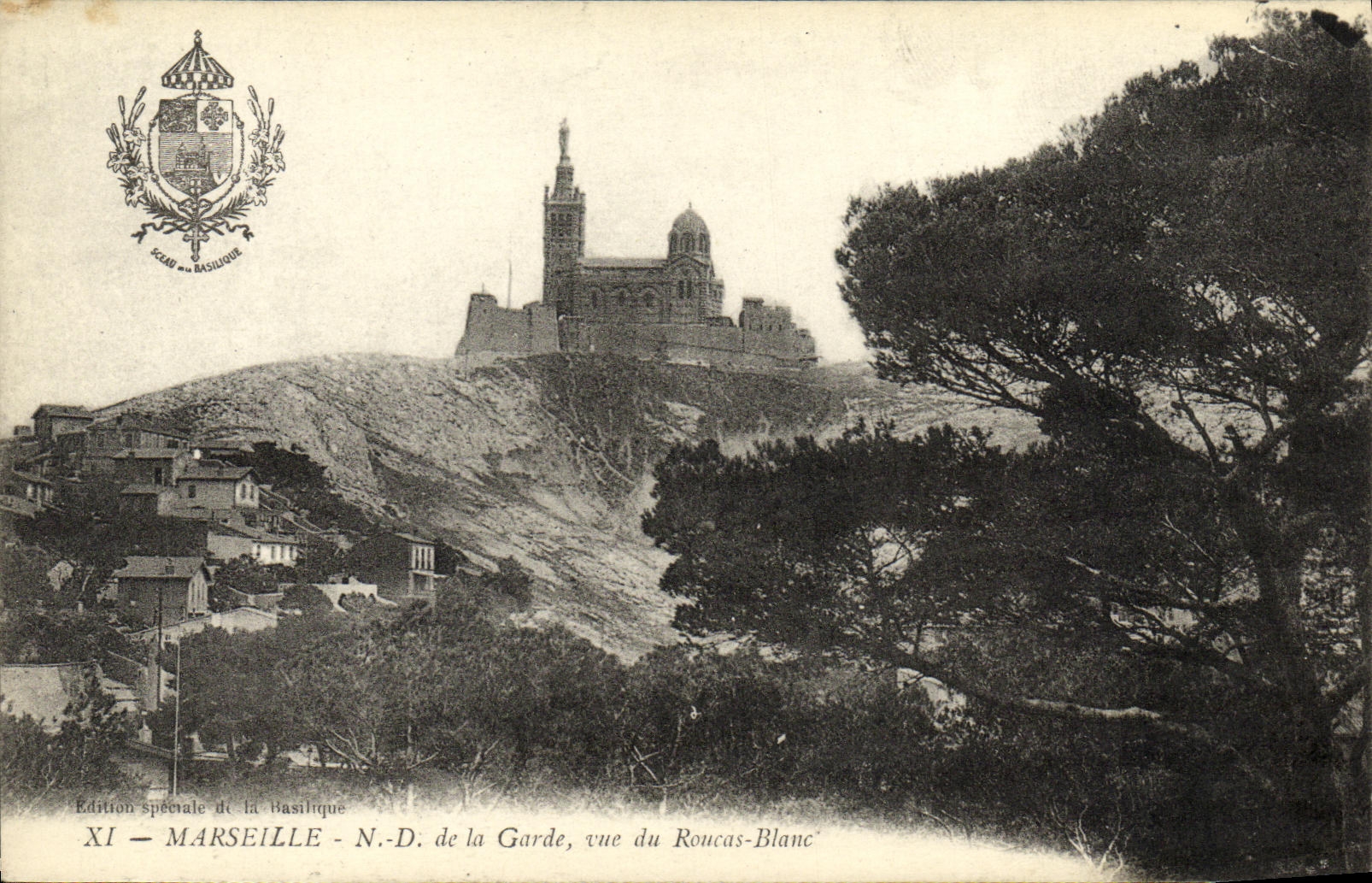 CPA Marseille ND De La Garde Vue du Roucas Blanc