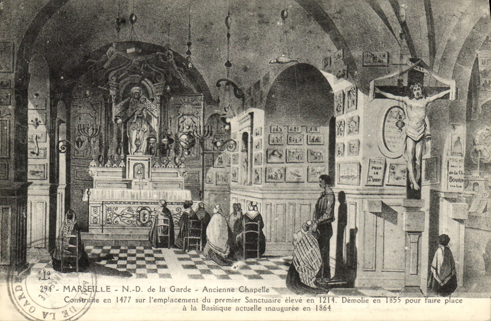 CPA Marseille Nd de la Garde Ancienne chapelle