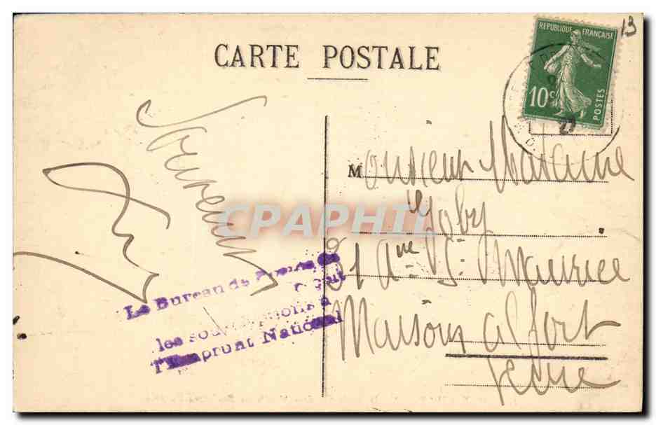 CPA Marseille ND de la Garde Montee du boulevard Gazzino — Verso