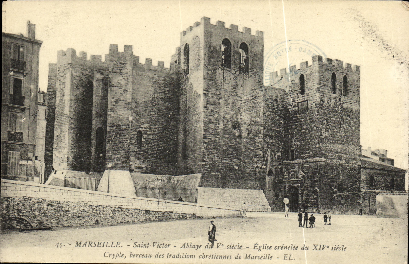 CPA Marseille Saint Victor Abbaye du 5eme Eglise