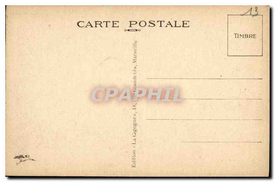 CPA Marseille Promenande de la Corniche — Rückseite