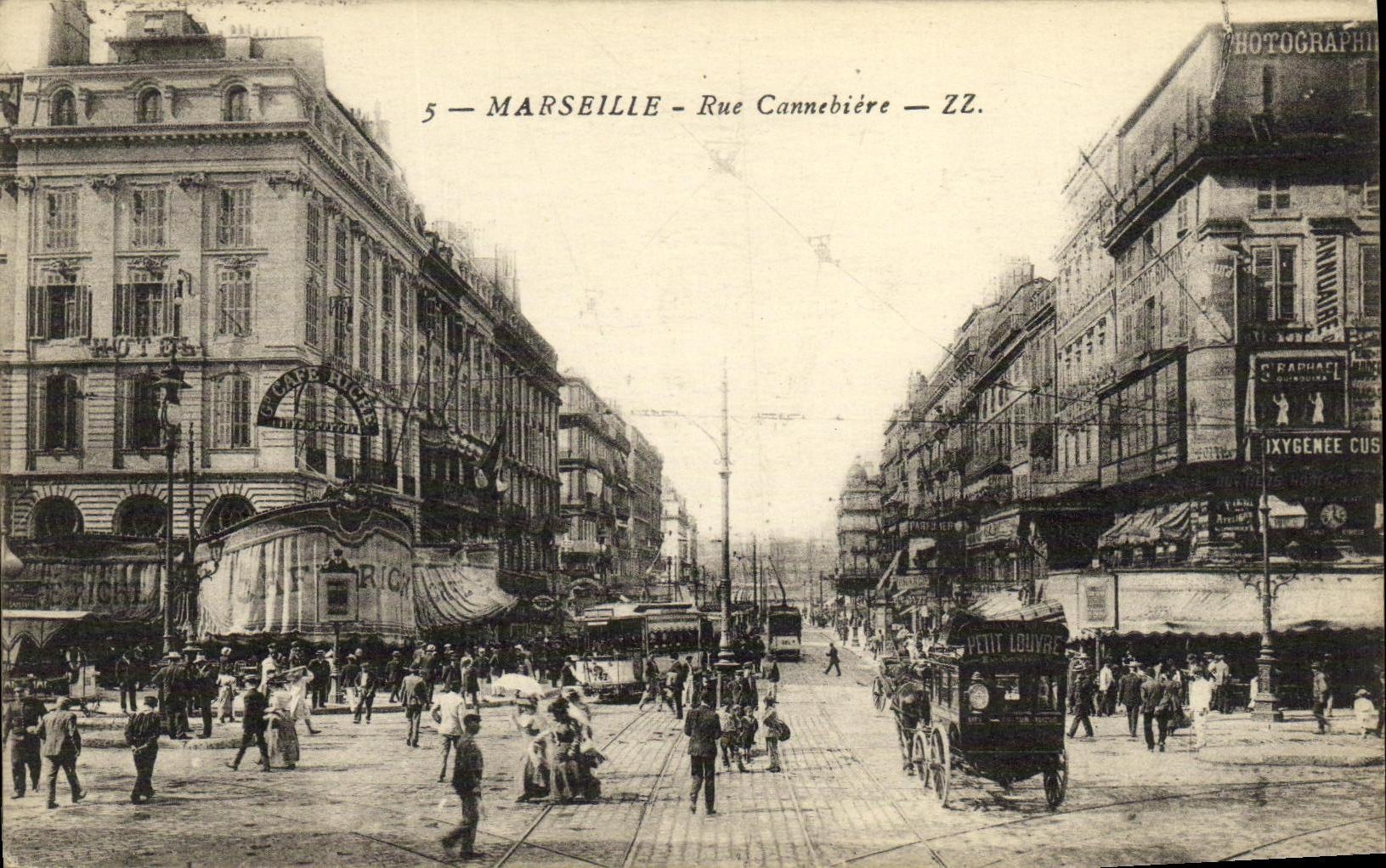 CPA Marseille Rue Cannebiere Petit louvre