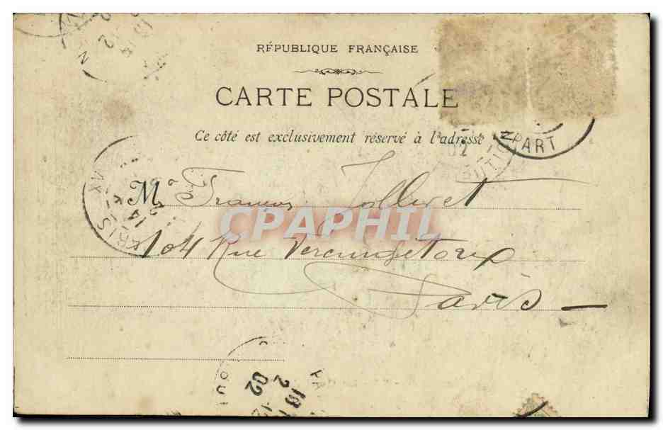 CPA Marseille Le Quai des Forges Bateaux — Verso