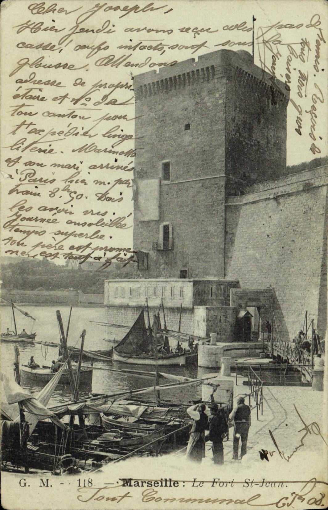 CPA Marseille Le Fort St Jean Bateau