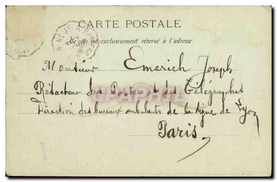 CPA Marseille Le Fort St Jean Bateau — Verso