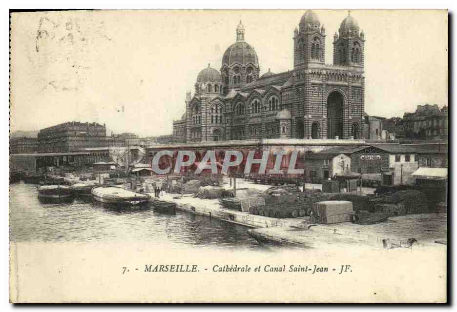 CPA Marseille Cathedrale et Canal Saint Jean