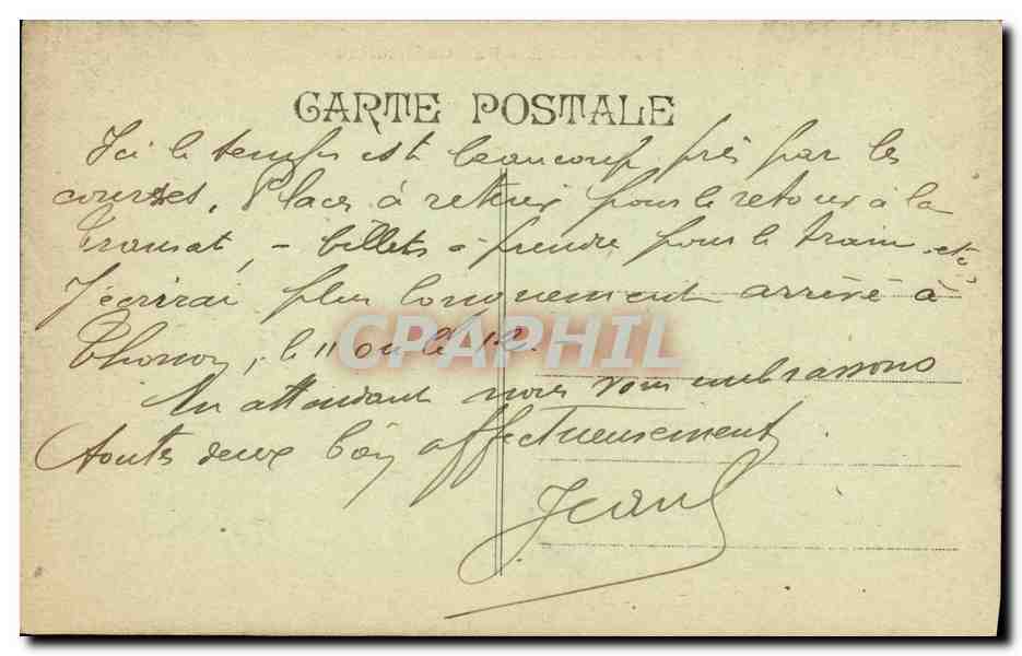 CPA Marseille Rue Cannebiere Tramways — Rückseite