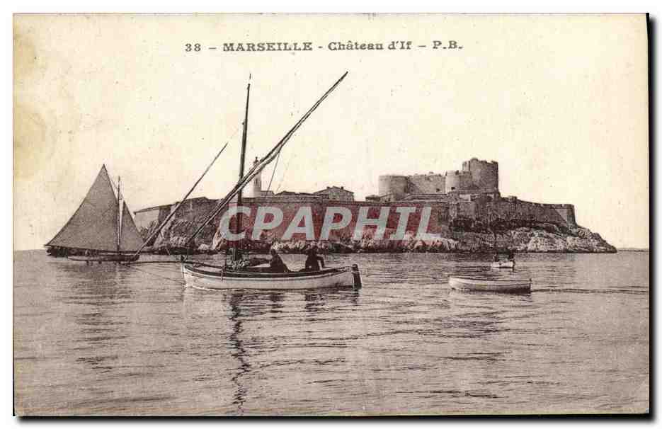 CPA Marseille Chateau d If Bateau
